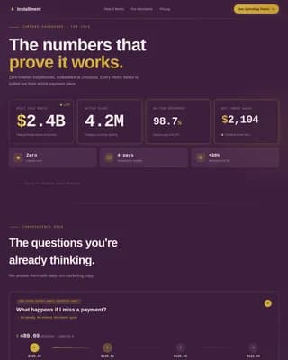 Installment - Data Command BNPL Finance Landing Page Template