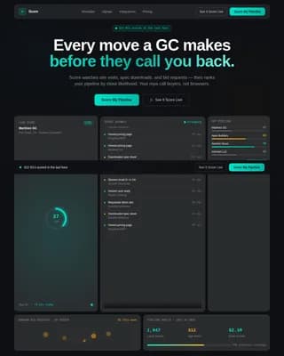 Benchmark — AI-Powered Construction Scoring Landing Page Template