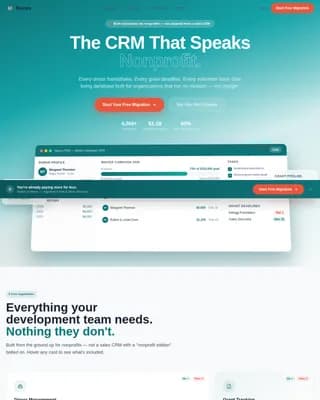 Connect — Purpose-Driven Nonprofit CRM Landing Page Template