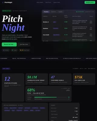 Venture — Premium Angel Investor Nights Landing Page Template
