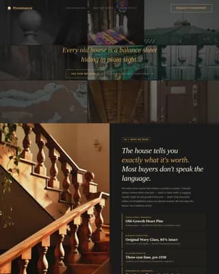 Appraise — Heritage Home Investment Landing Page Template