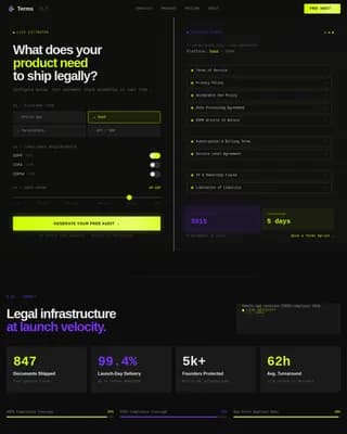 Tech & App Compliance Law Firm Website Template