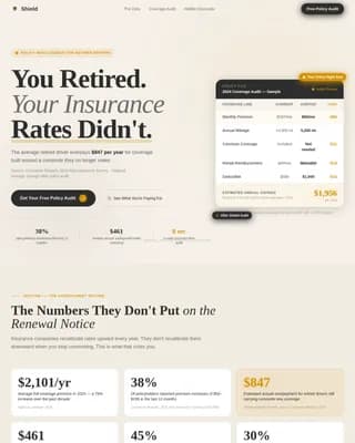 Complete Retiree Insurance Comparison Website Template