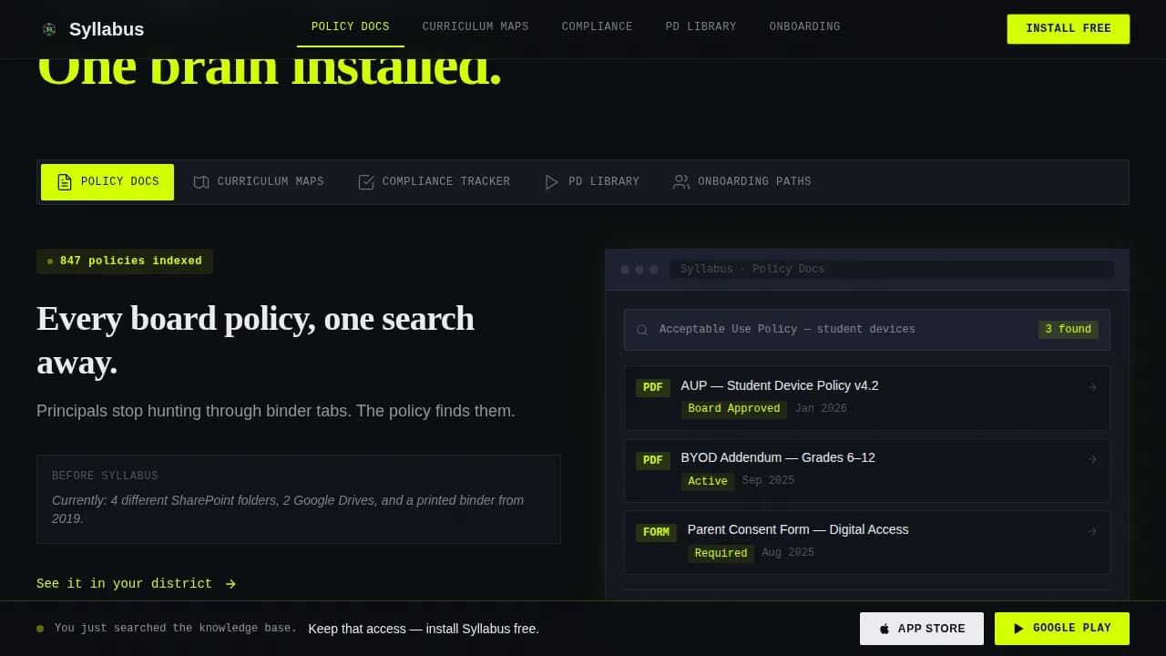 Teach — Command K-12 Learning Hub Landing Page Template