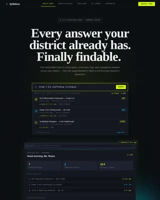 Teach — Command K-12 Learning Hub Landing Page Template
