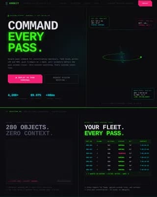 Track — Intelligent Satellite Operations Landing Page Template