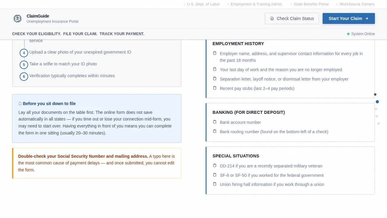 Navigate — Guided Unemployment Support Landing Page Template