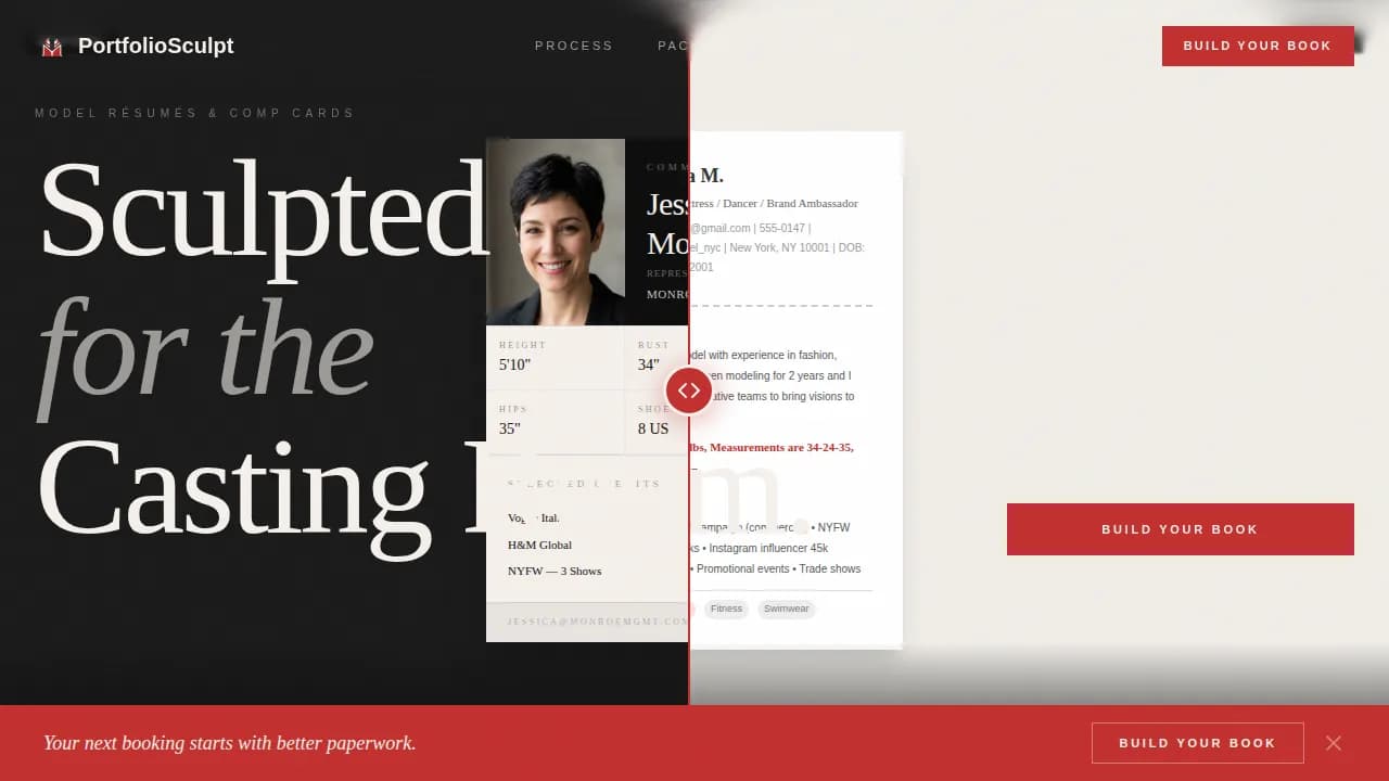 Folio — Editorial Modeling Portfolio Landing Page Template