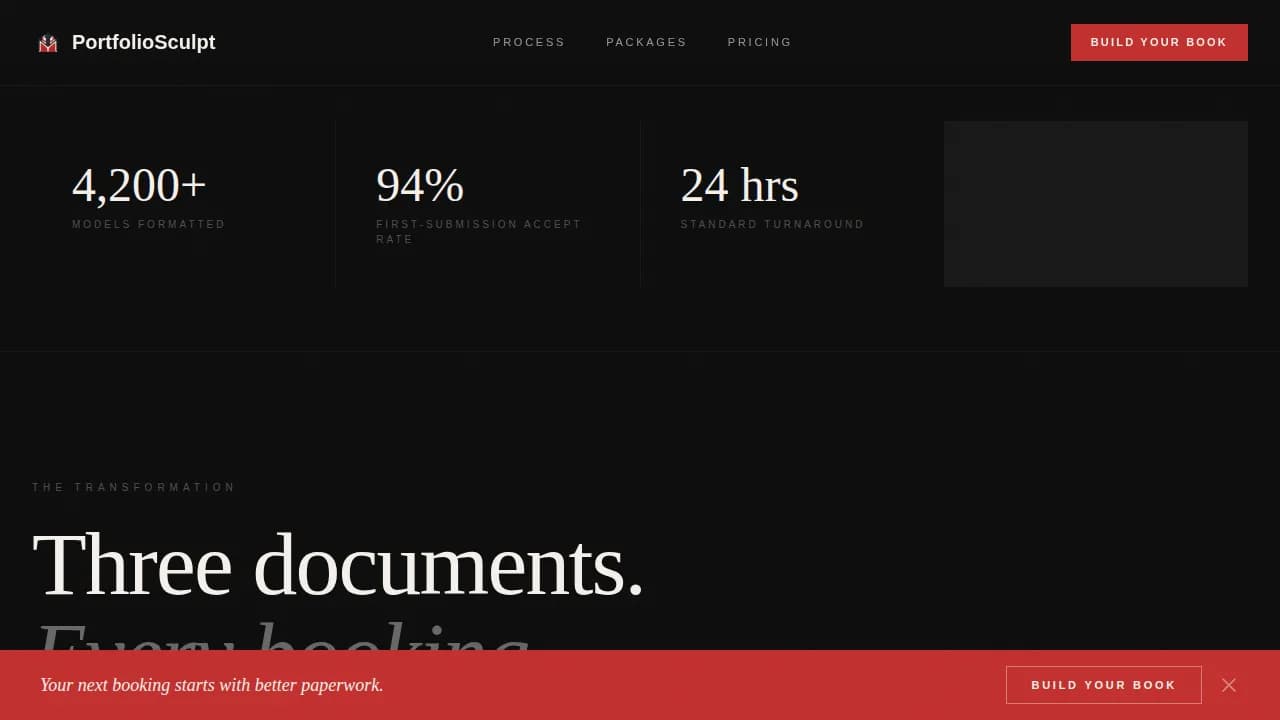 Folio — Editorial Modeling Portfolio Landing Page Template