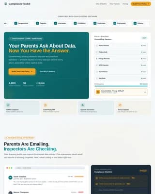 Safeguard — Regulatory Childcare Documentation Landing Page Template