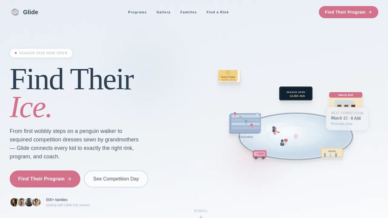 Stride — Community Youth Skating Landing Page Template