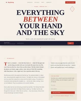 Soar — Heritage Aerial Hobby Landing Page Template
