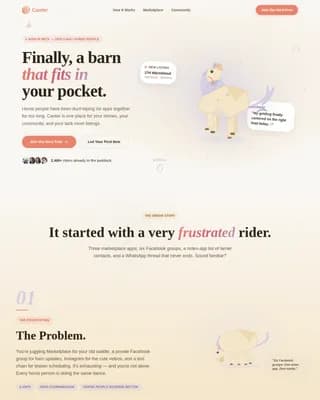 Stable — Equestrian Community Platform Landing Page Template