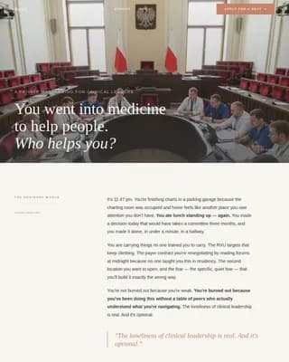 Convene — Exclusive Clinician Network Landing Page Template