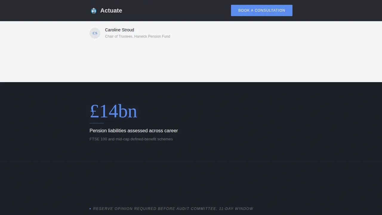 Calculate — Premium Actuary Services Landing Page Template