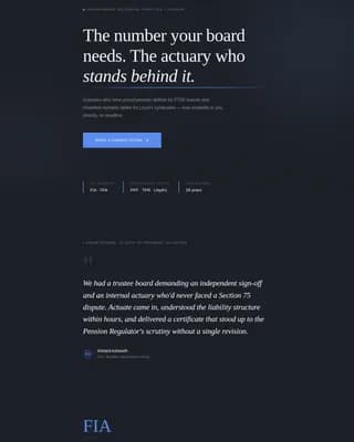 Calculate — Premium Actuary Services Landing Page Template