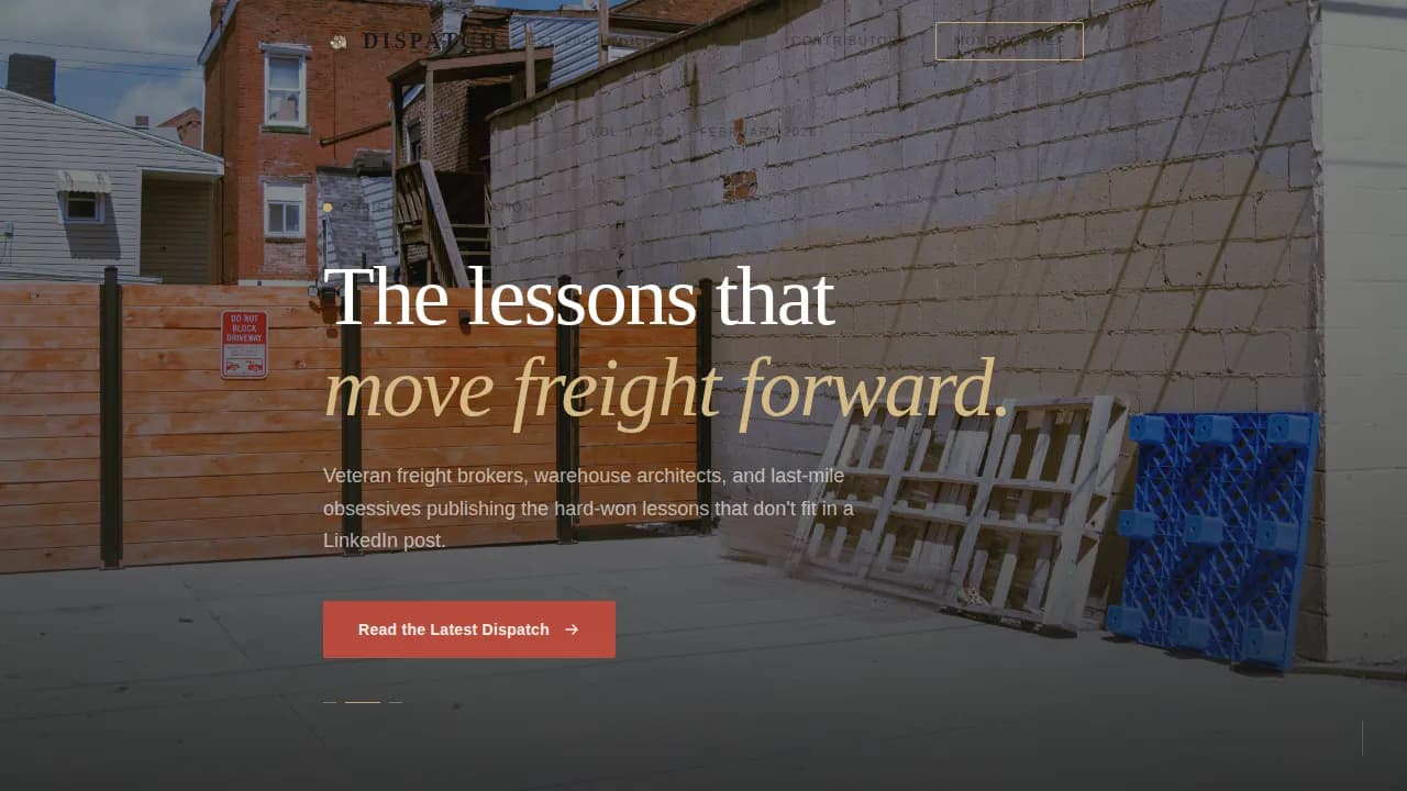 Route — Authority Logistics Insights Landing Page Template