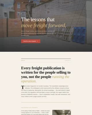 Route — Authority Logistics Insights Landing Page Template