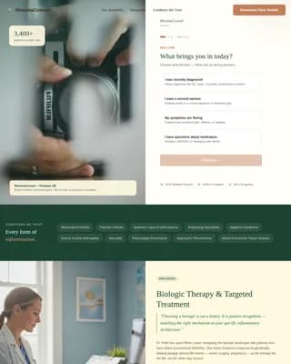 Vitals — Expert Rheumatology Portal Landing Page Template
