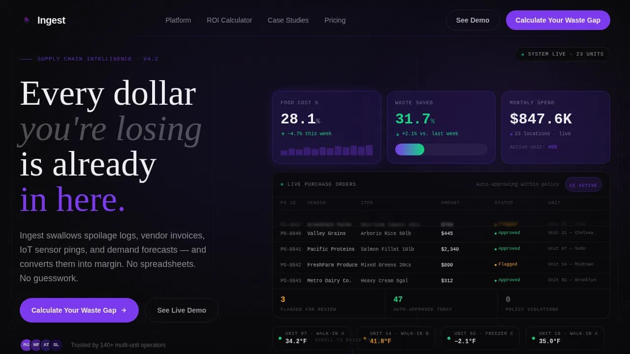 Streamline — Intelligent Logistics Command Landing Page Template