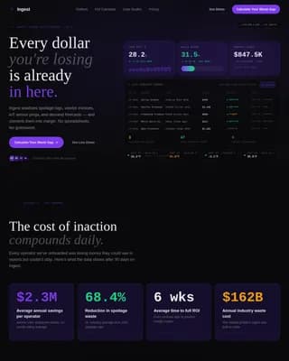 Streamline — Intelligent Logistics Command Landing Page Template
