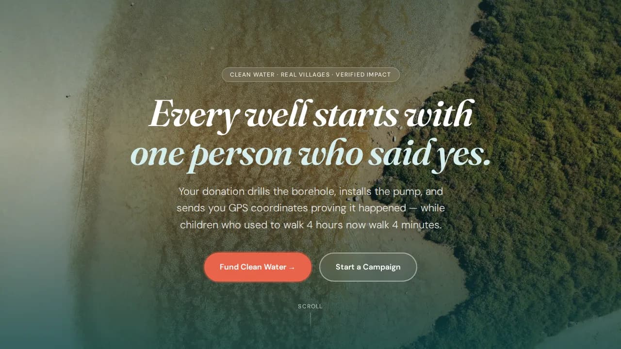 Spring - Clean Water Fundraising Landing Page Template