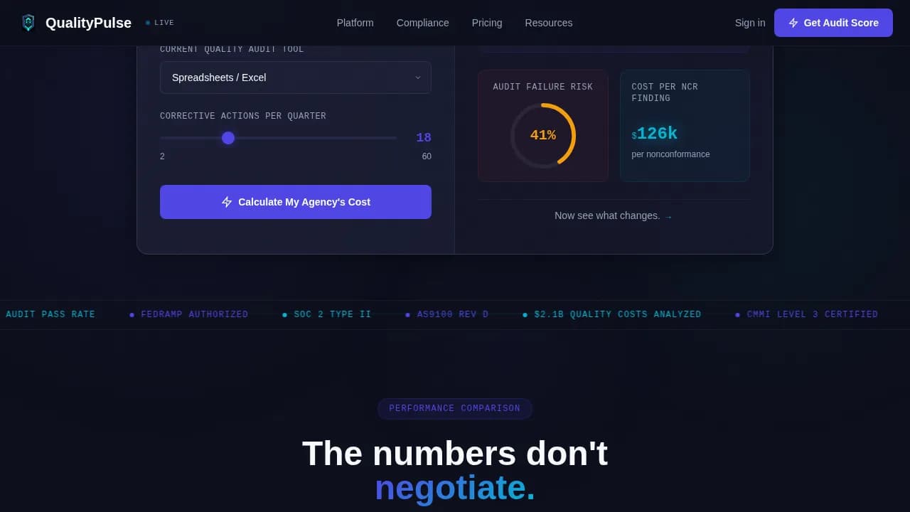 Audit Readiness Compliance Professional Website Template