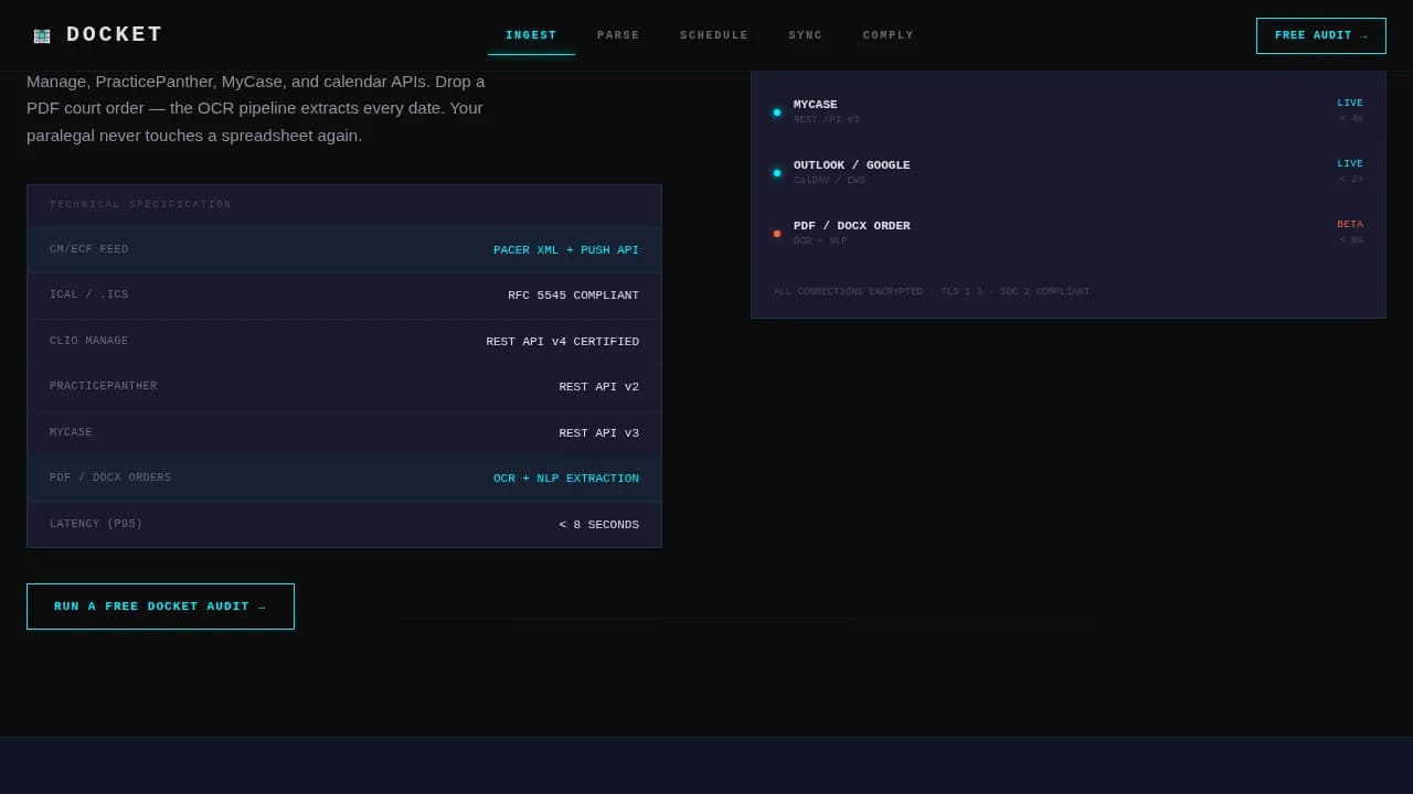 Calendar — Intelligent Court Management Landing Page Template