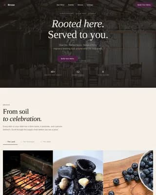 Brose — Artisan Scottish Catering Landing Page Template