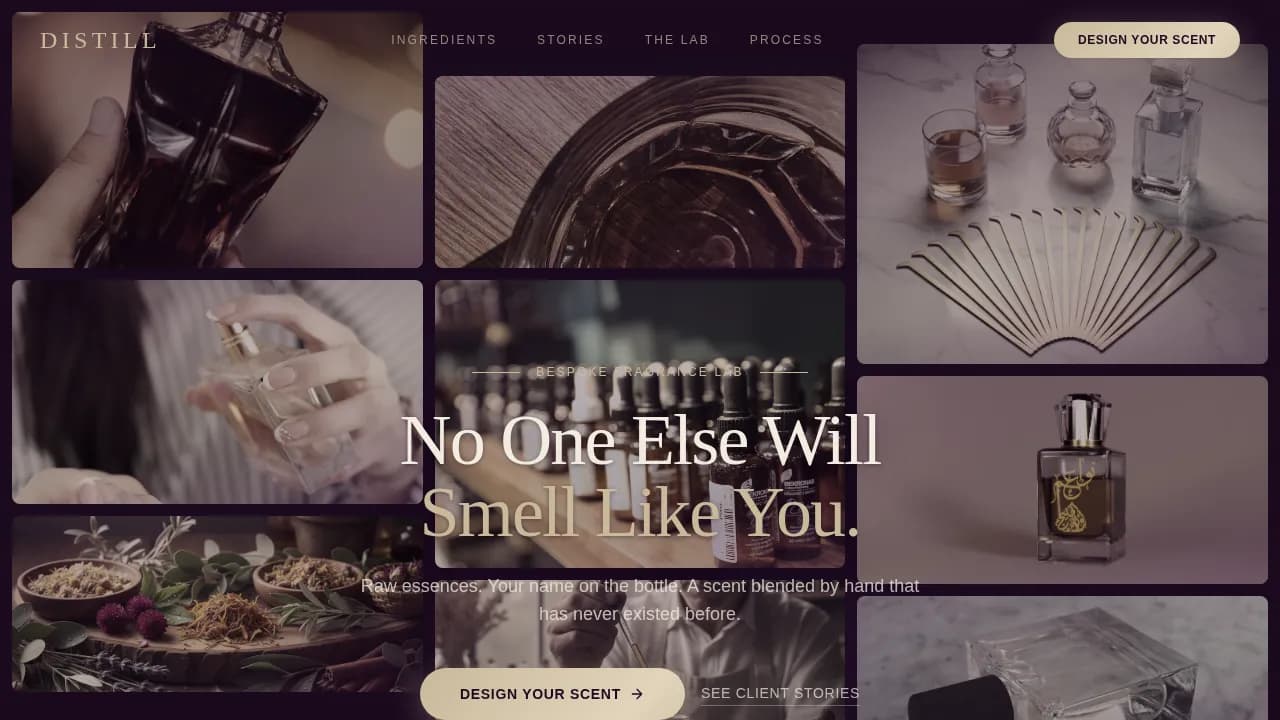 Crafted — Artisanal Fragrance Studio Landing Page Template