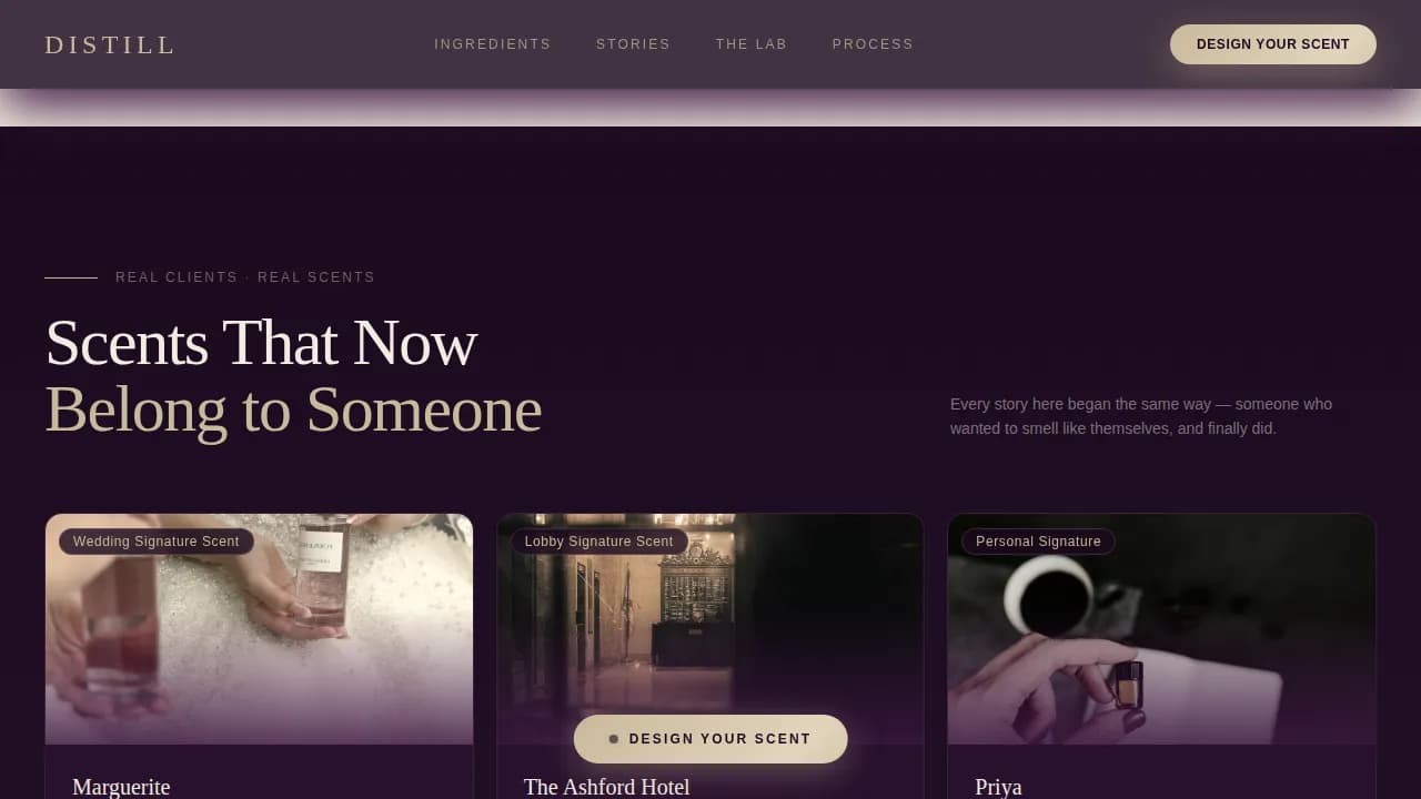 Crafted — Artisanal Fragrance Studio Landing Page Template