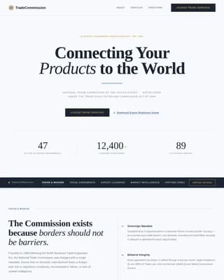 Commission - Authoritative Export Gateway Landing Page Template