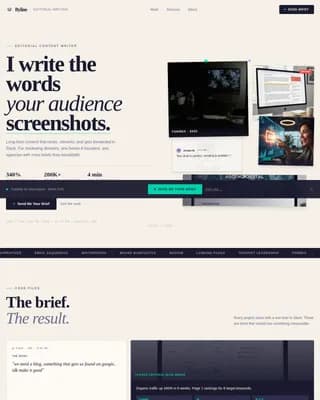 Byline — Expert Content Writer Landing Page Template