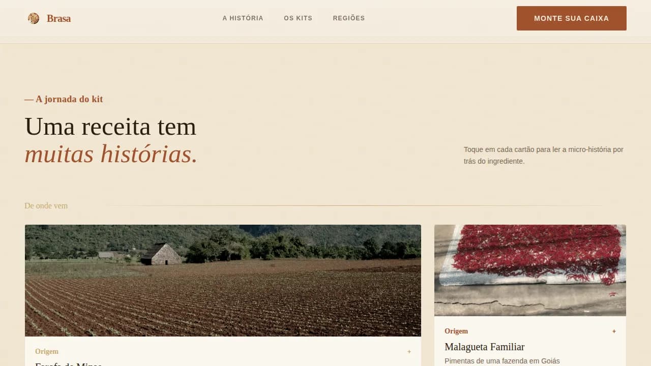 Brasa — Premium Brazilian Meal Kit Landing Page Template