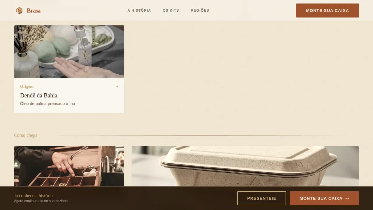 Brasa — Premium Brazilian Meal Kit Landing Page Template
