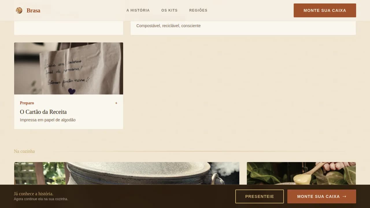 Brasa — Premium Brazilian Meal Kit Landing Page Template