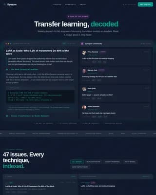 Synapse — Advanced Machine Learning Community Landing Page Template