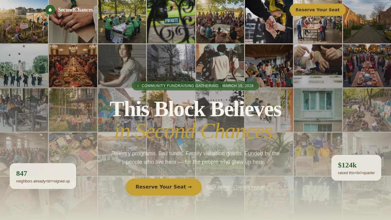 Pardon — Inclusive Reentry Fundraising Landing Page Template