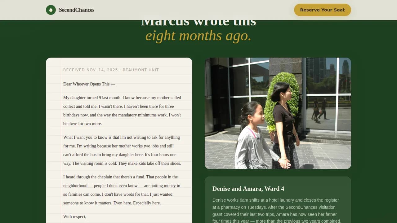 Pardon — Inclusive Reentry Fundraising Landing Page Template