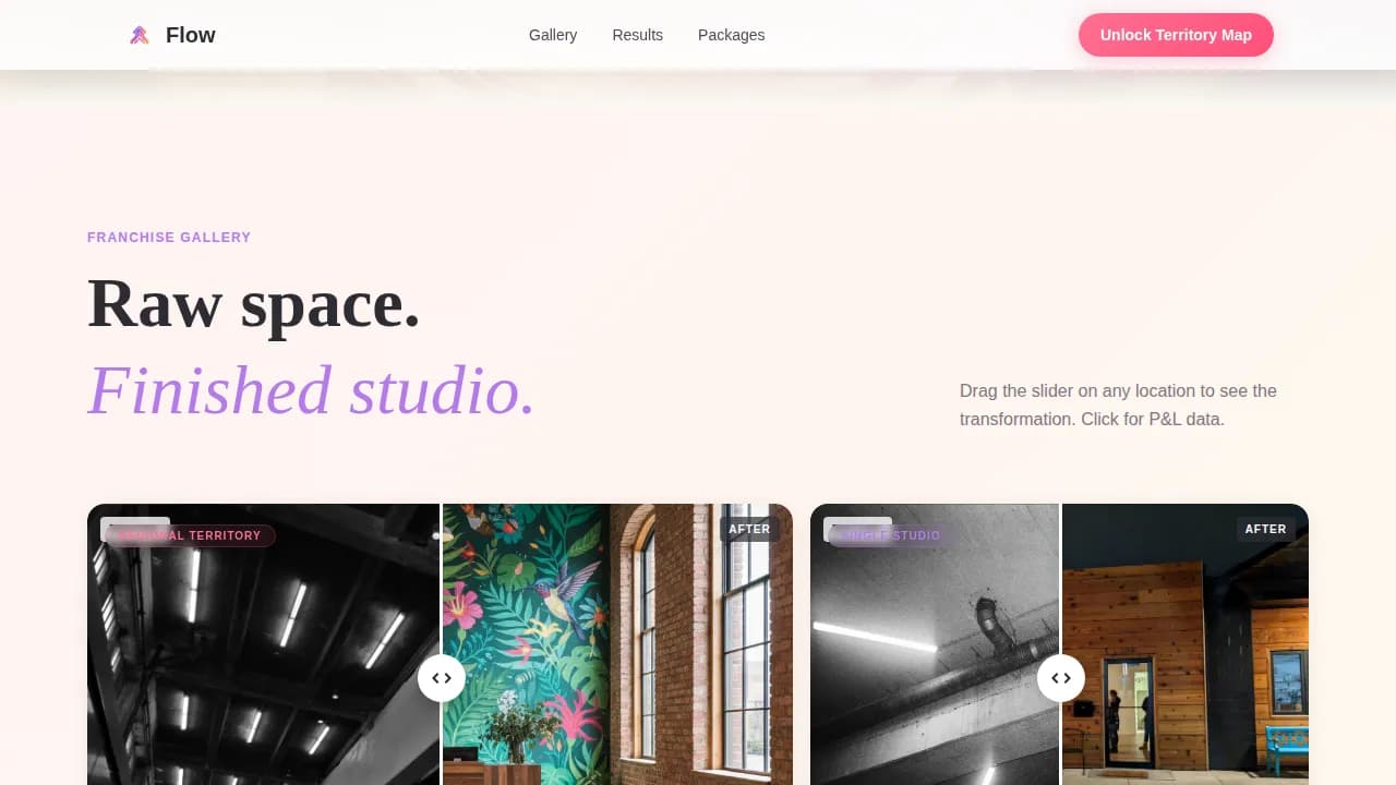 Flow — Scalable Yoga Studio Franchise Landing Page Template