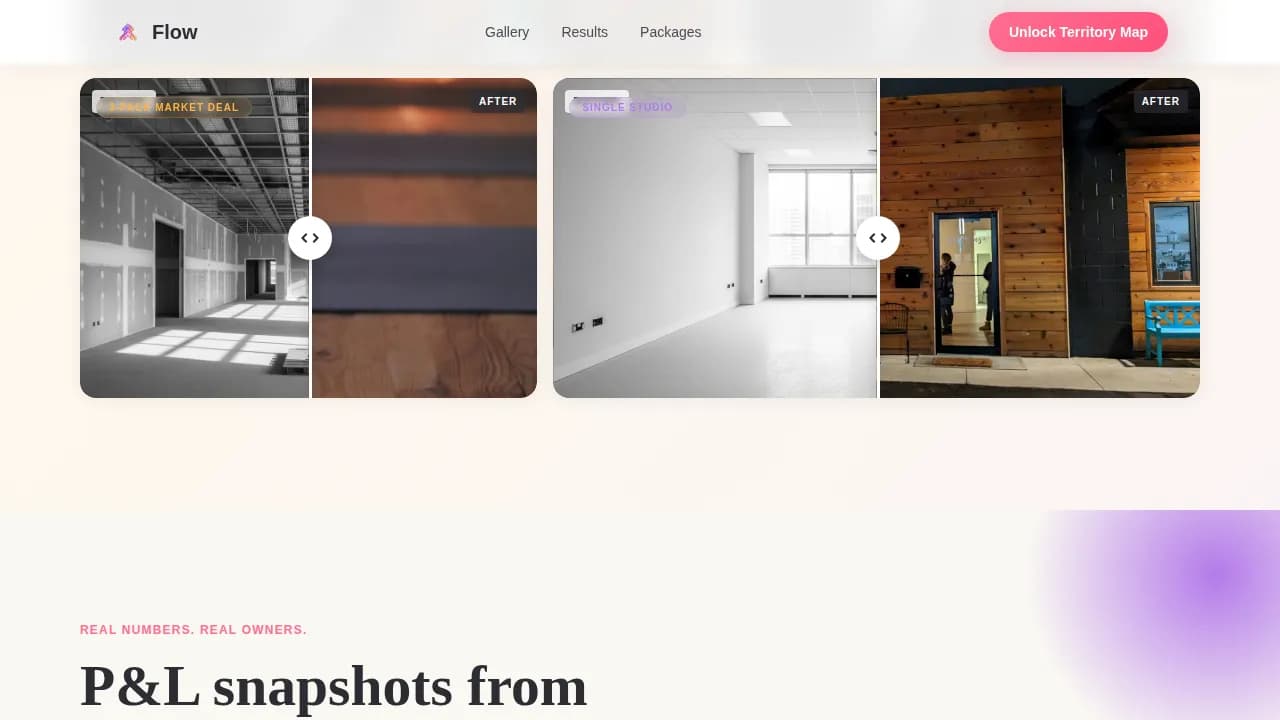 Flow — Scalable Yoga Studio Franchise Landing Page Template