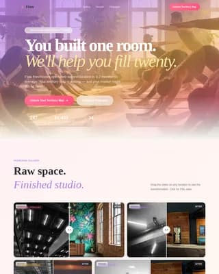 Flow — Scalable Yoga Studio Franchise Landing Page Template