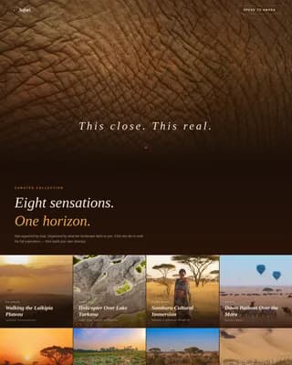 Safari — Curated Kenya Travel Experience Landing Page Template