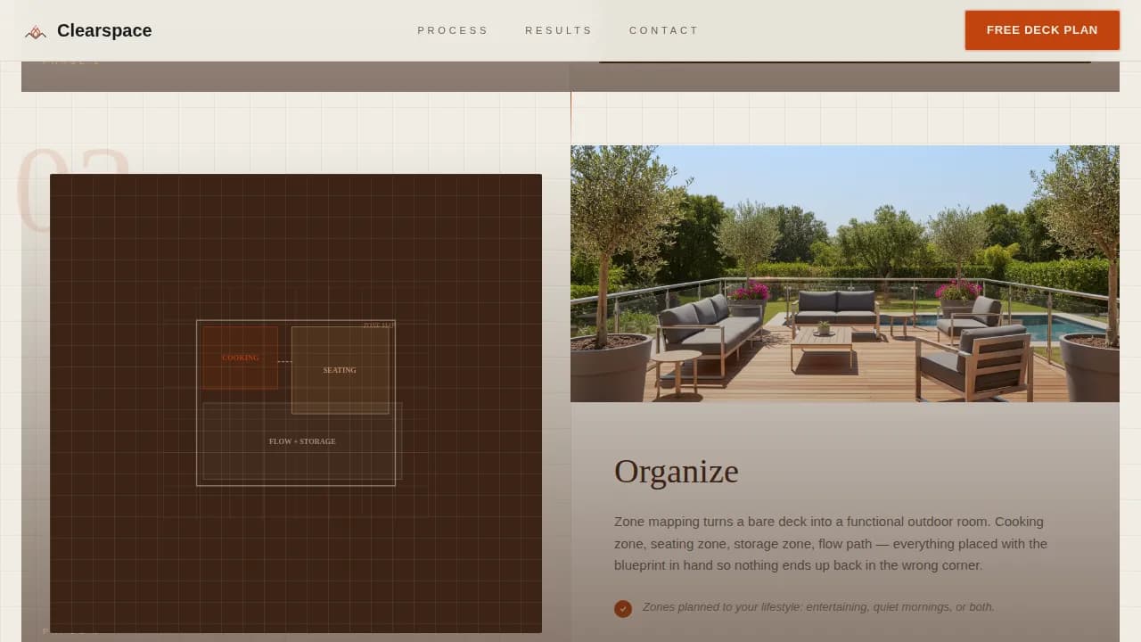 Clearspace - Engineered Deck Declutter Landing Page Template