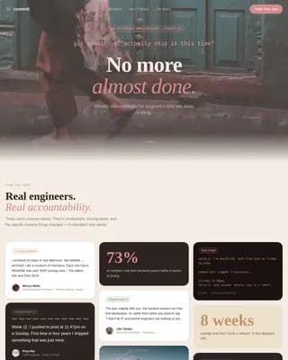 Commit — Rapid Engineering Accountability Landing Page Template