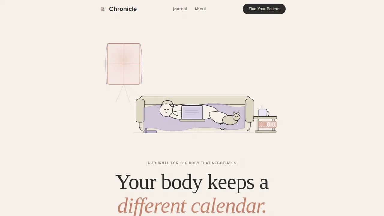 Journal — Compassionate Chronic Wellness Landing Page Template
