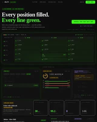 Schedule — Intelligent Production Management Landing Page Template