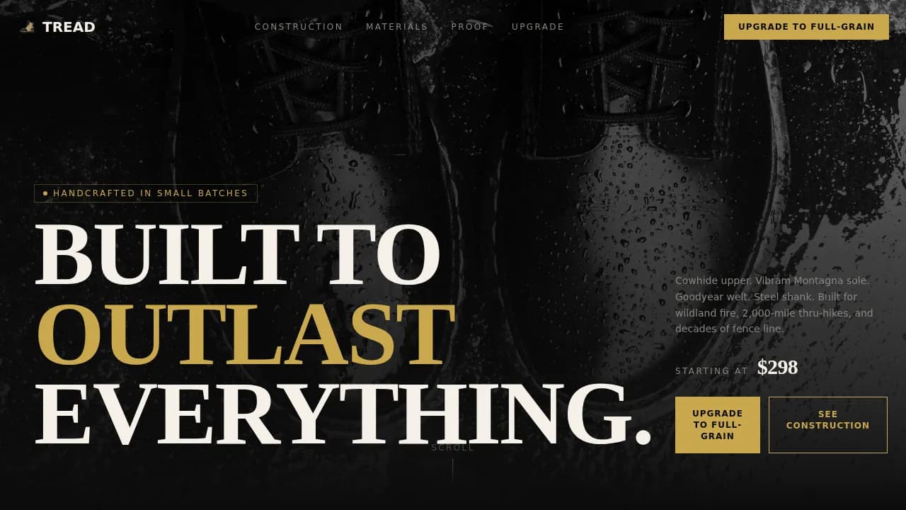 Sole — Premium Tactical Footwear Landing Page Template