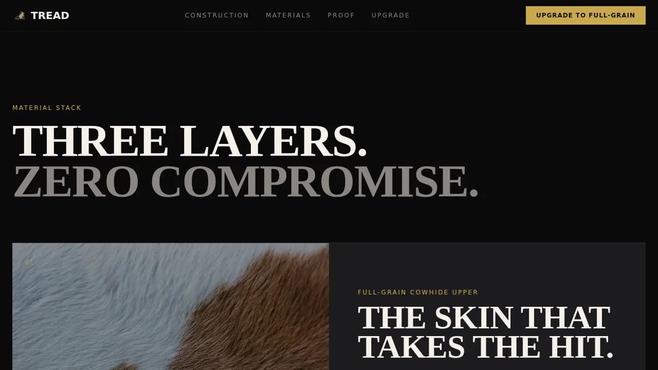 Sole — Premium Tactical Footwear Landing Page Template