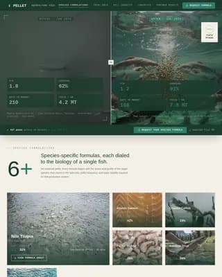 Pellet - Stats-First Aquaculture Feed Manufacturer Landing Page Template